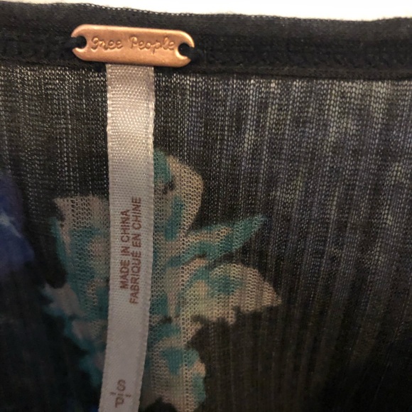 Free People Floral Tank Cami Asymmetric Ruffle - Picture 2 of 3